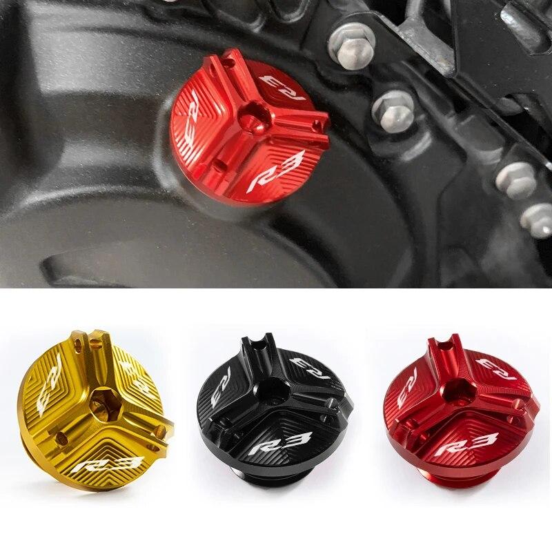 Für Yamaha YZF R3 YZF-R3 YZFR3 2015-2022 Motorrad vorderer und hinterer Bremsölkappen-Schutz und Öleinfülldeckel R3 Zubehör