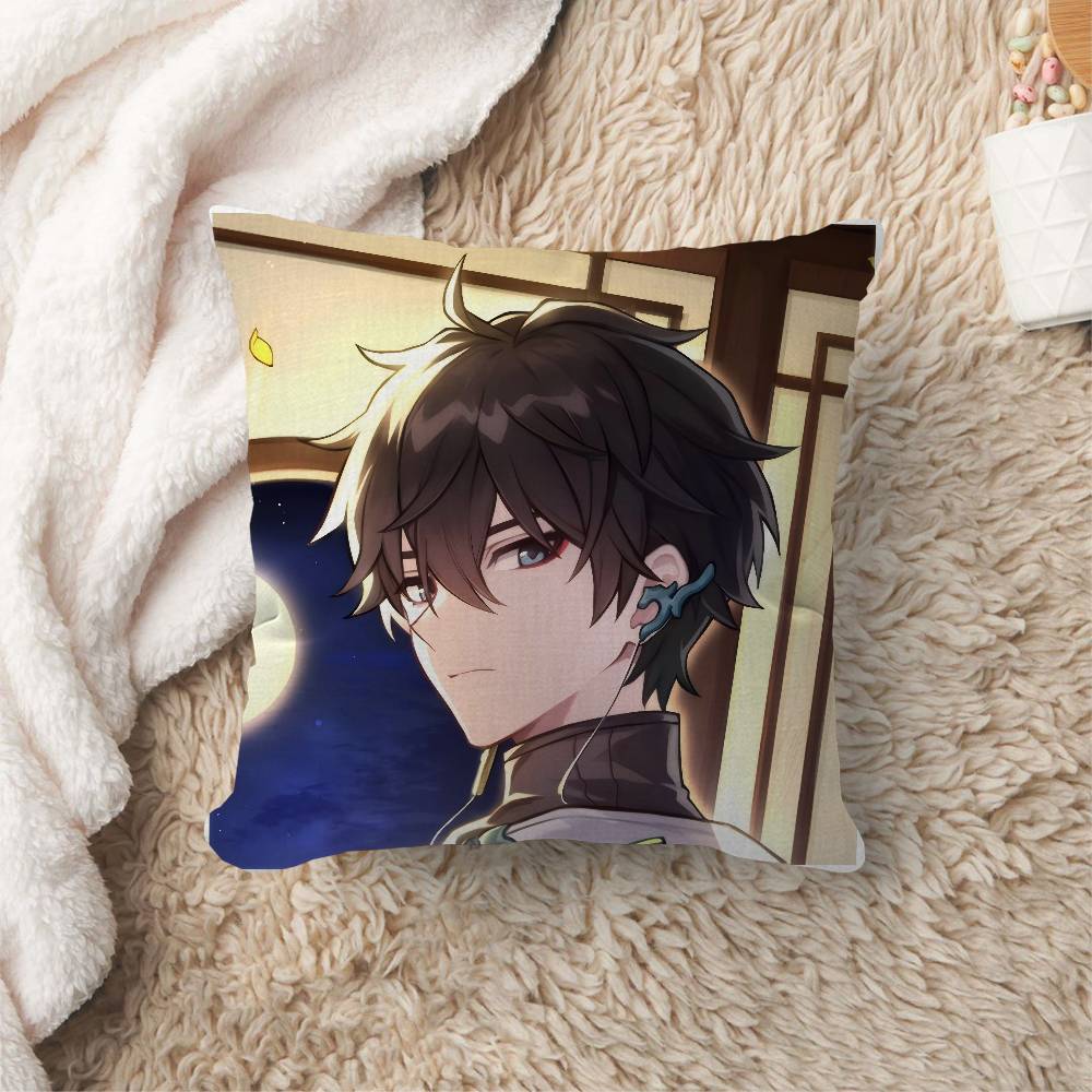 Anime Honkai Star Rail Dan Heng Cushion Cover Car Throw Pillow Case For Sofa Car Christmas Gift xcm xcm