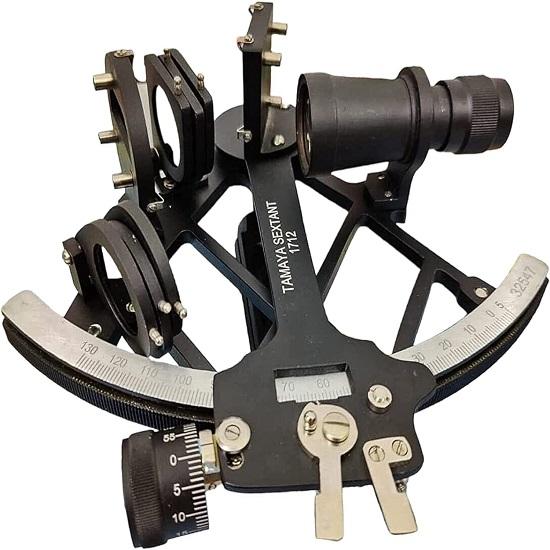 Tamaya Working Black Sextant Solid Brass Ship Celestial Navigation Nautical Sextant Maritime Astrolabe Marine Instrument for Gifting Item