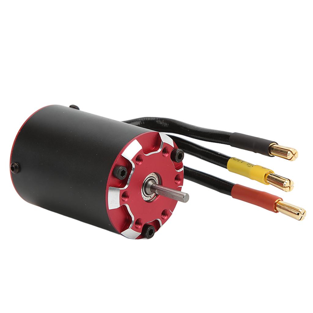 3650 5600KV Brushless Motor 4 Pole Supersonic Brushless Motor with Temperature Sensor for 1 8 1 10 Remote Control Cars