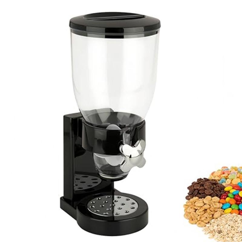 Spacious Single Compartment Cereal Container Easy Access Plastic Dry Food Dispenser for Cereal Rice