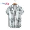 Cămașă hawaiană cu model de bambus, cămașă cu mânecă scurtă pentru bărbați, ocazional, cu imprimeu, pentru vacanță pe plajă de vară