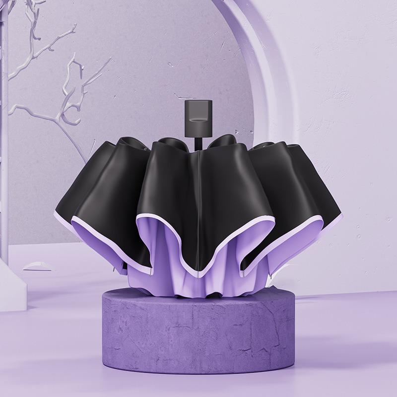 Yuxiang Women's High-End Mini Capsule Folding Umbrella - UV Protection for Sun and Rain.