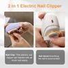 2 IN 1Electric Nail Clipper Automatic Nail Care Kit Manicure Nail Trimmer For Adult Baby Finger Toe Scissors Pedicure Thick Nails Cutter Sharpener
