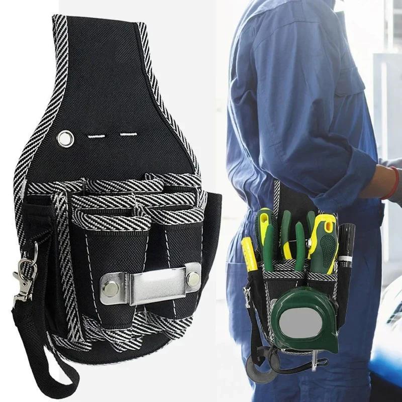 Nylon Electrician Tool Bag Multifunctional Waist Pocket Case Screwdriver Kit Holder with Pouch for Handyman Tool Belt