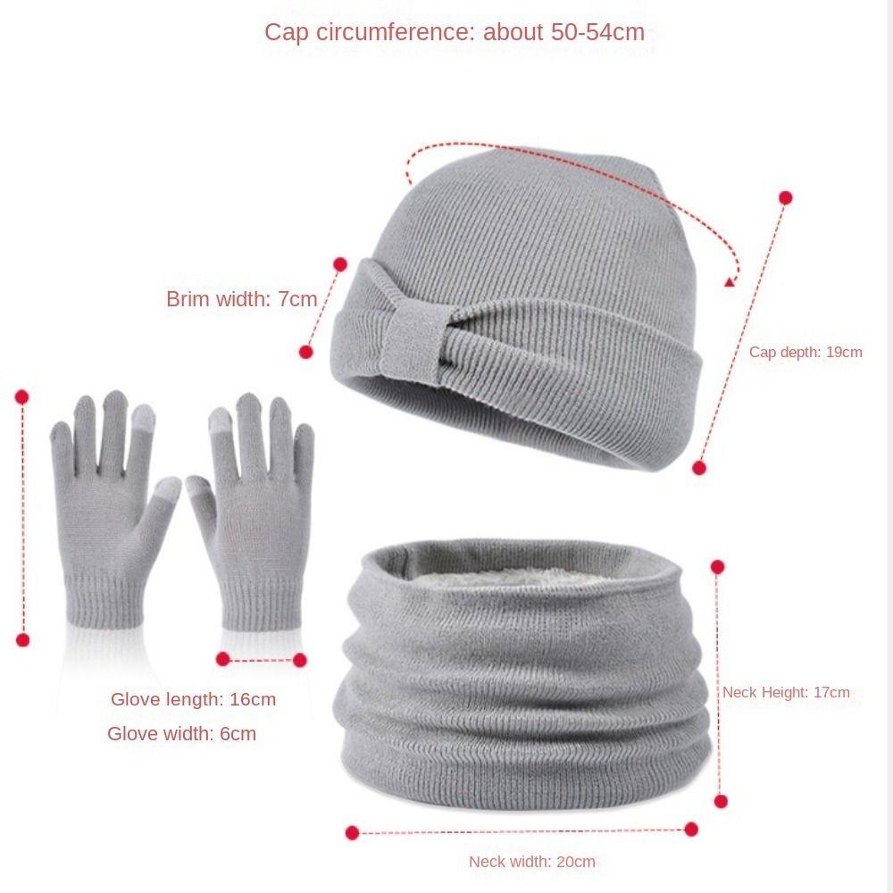 3Pcs/Set Warm Kids Hats Scarfs Gloves Set Cute Baby Beanie Cap Gift Mitten  Toddler