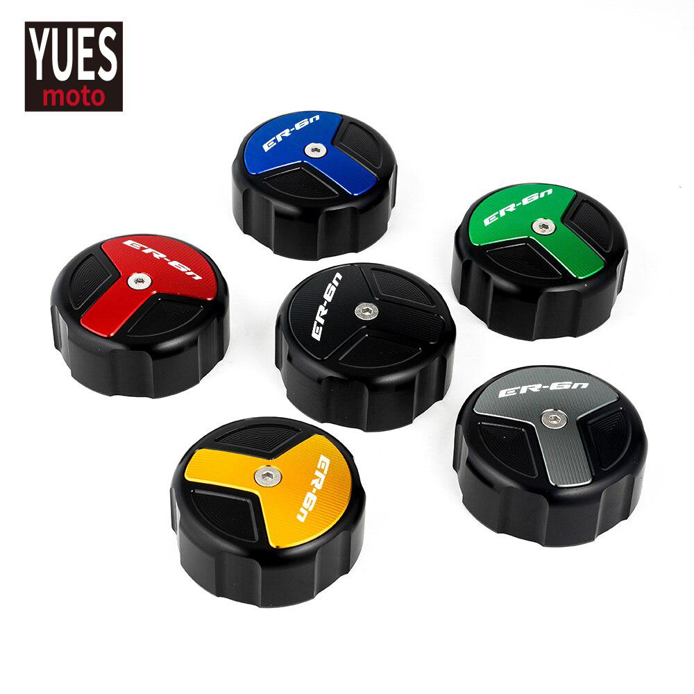 Motorcycle Accessories CNC Rear Brake Fluid Cylinder Master Reservoir Cover Cap For KAWASAKI ER6N ER 6N ER 6F