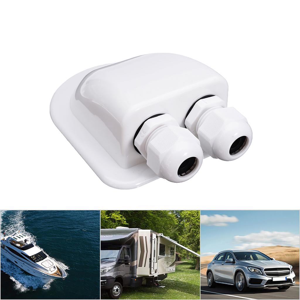 Double Wire Entry Gland Box Solar Panel Roof Wire Entry Gland Box Cable with Double Hole Suitable for Motorhome RV