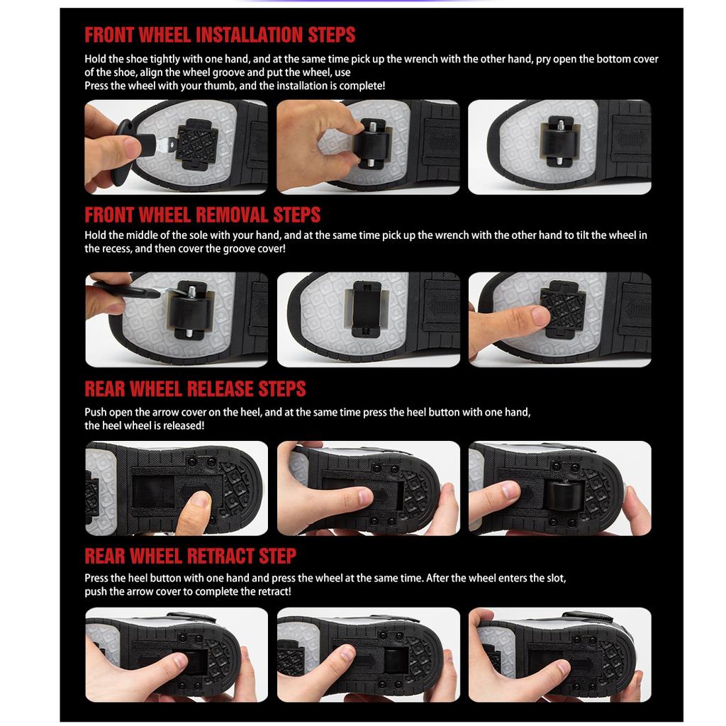 Hot Sale Double Wheel Luminous Runaway Shoes 2025 Skates Children's LED Wheels High Top USB Charging Pulley Light Shoes