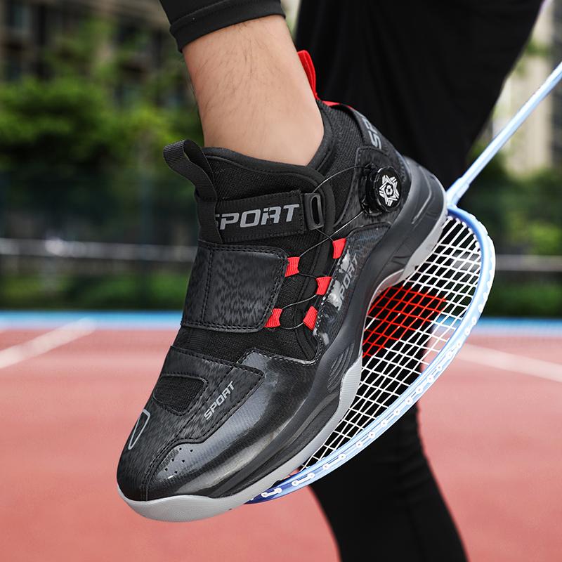 New Men's Women's Tennis/badminton Shoes with High-quality Knob Buckles Couples Unisex Indoor Outdoor Anti Slip Volleyball Shoes