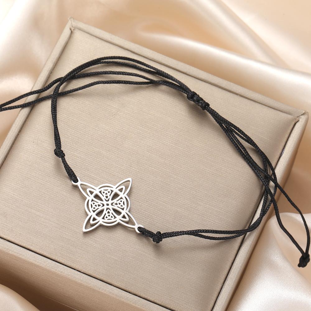 Dawapara Кельтский Трикетра Узел Троицы Браслет Викканский Символ Нержавеющая Сталь Ирландский Подарок Талисман Удачи Украшение