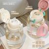 Water bottle summer children PPSU big belly water cup maternal and infant grade material straw double drink portable outdoor drinking cup FX