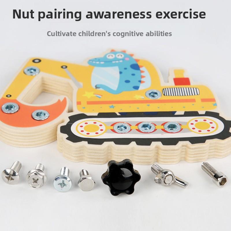 Non-Toxic Montessori Screw Driver Board Educational Sensory Toy Preschool Wooden Toy Wooden Educational Toys Fortoddler Skill Learning Toy
