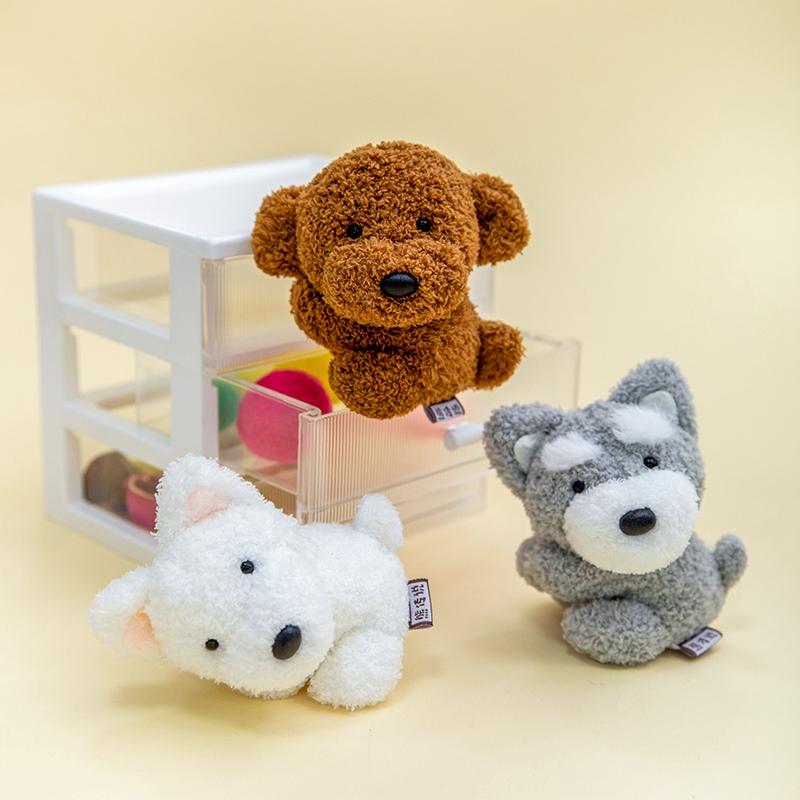 Pet Dog Plush Toys Clip Stuffed Doll Desktop Ornament Curtain Clip Kawaii Room Decor Toys Hobbies Collection Birthday Gifts