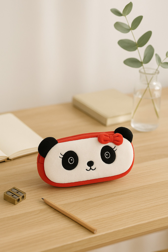 Plush Animal Pencil Case Cartoon Panda Bear Fruit Pen Bag Box For Kids Gift Cosmetic Stationery Pouch School Supplies Zakka