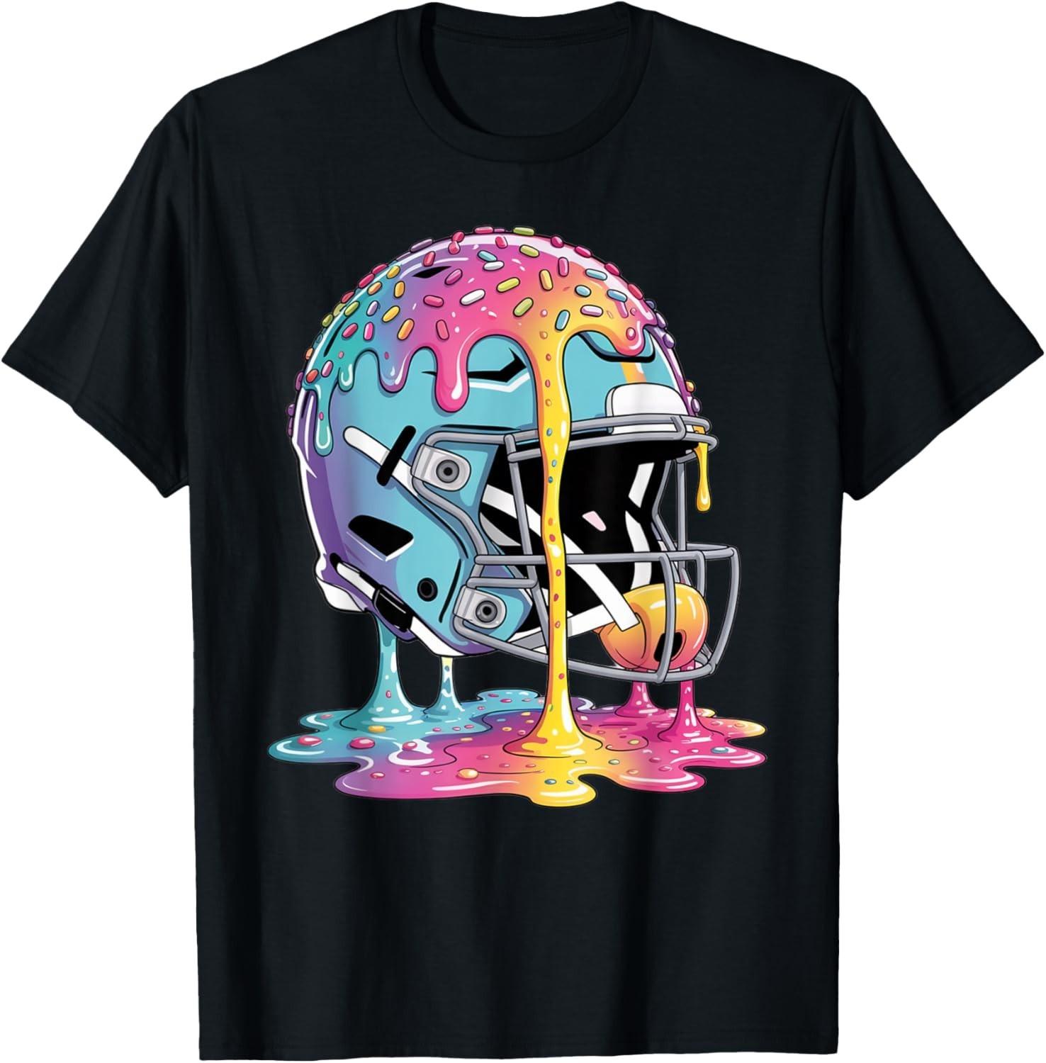 Ice Cream Drip Football Stuff Boys QB RB Lineman WR Drippy unisex T-Shirt Mens Womens Tees Top 4XL