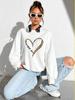 Felpa da Donna con Stampa Leopardata Wild Heart, Pullover con Fodera in Pelliccia da Strada, Abbigliamento Hipster, Girocollo Versatile, Tuta