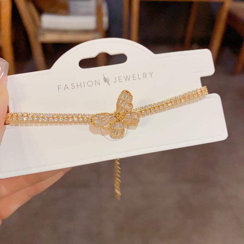 Unique and trendy zircon bracelet - women's light luxury, versatile design
