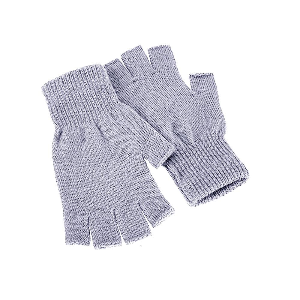 Unisex Touchscreen-Compatible Fingerless Knit Gloves for Autumn/Winter