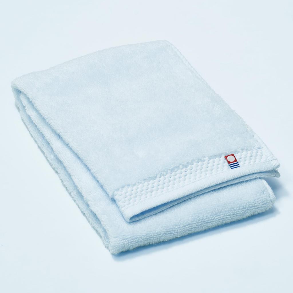 Nishikawa Imabari Face Towel 34 X 80cm Cotton Watairo Mofuwata Incredibly Minimal Made In Blue TT25150654 100% Soft, Fluffy, Lightweight, Lint, Plain,