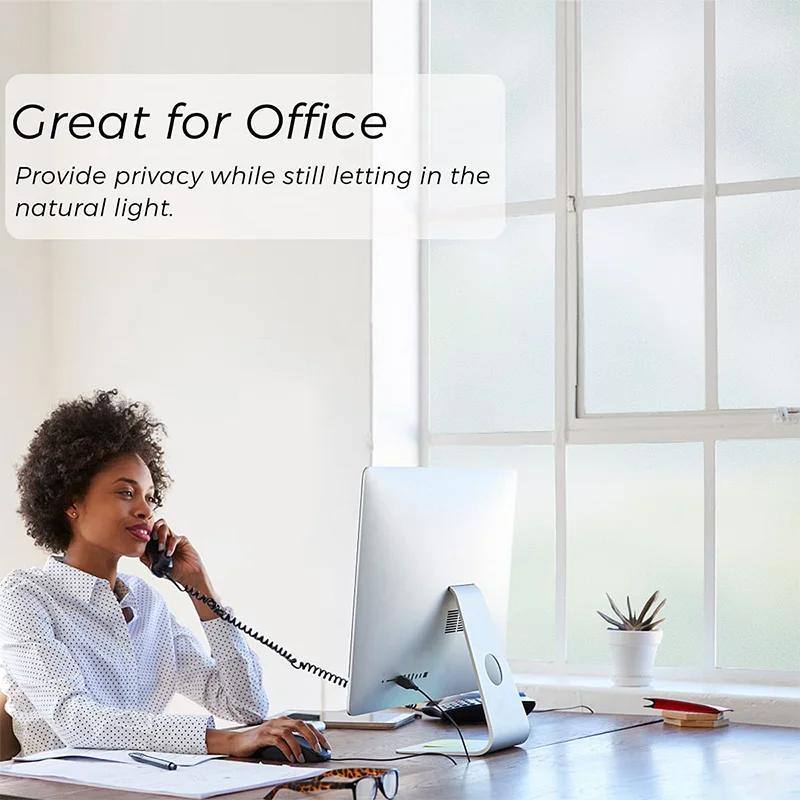 Anti Look Window Privacy Film Frosted Vinyl Glass Tint Films Sun Protection Windows Sticker Static Cling Matte Shower Screens