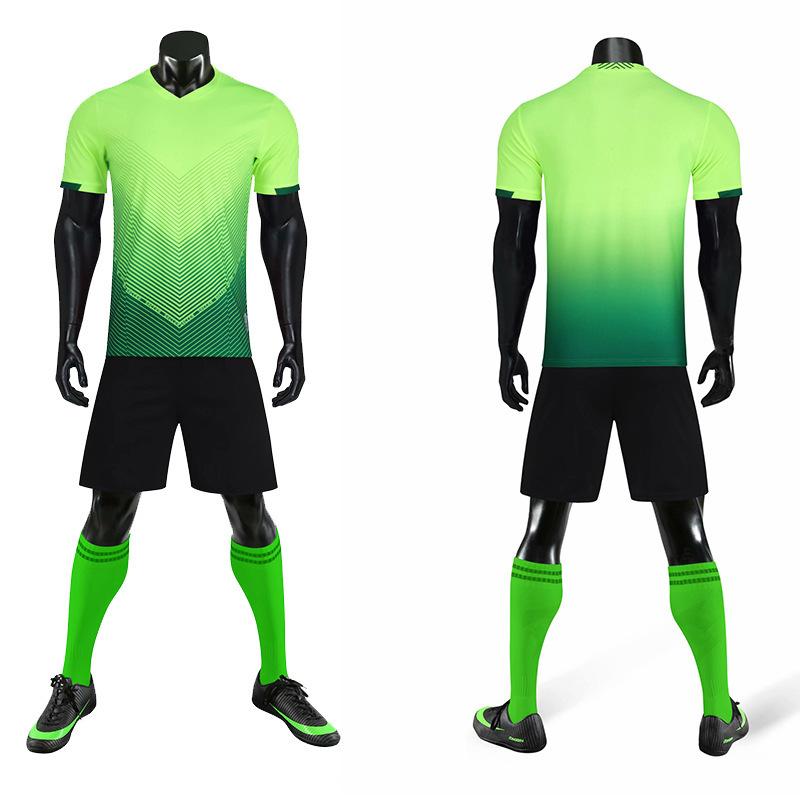 Soccer Uniform Set Summer Training Team Uniform Adult Children Gradient Jersey Breathable Sweat Absorbable Jersey