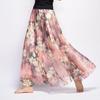 Bohemian Long Skirt Summer Retro Beach Skirt European and American New Style Printed Chiffon Skirt