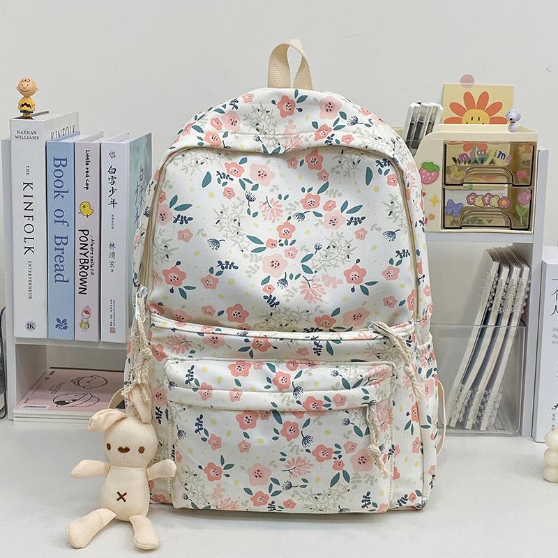 School Bag Female Junior High School College Student Small Fresh Cute Backpack Large Capacity High School Student Backpack Travel Backpack