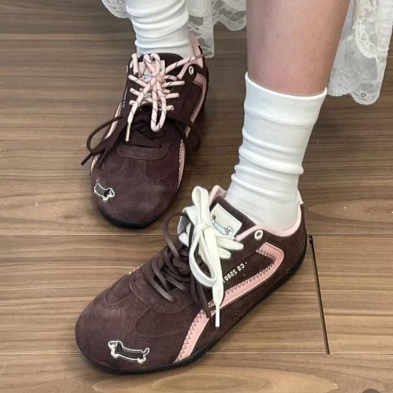 

Коричневая такса, обувь для бега, женская, нишевая, новая, дышащая, универсальная, повседневная, легкая, трендовая 40 малиновый