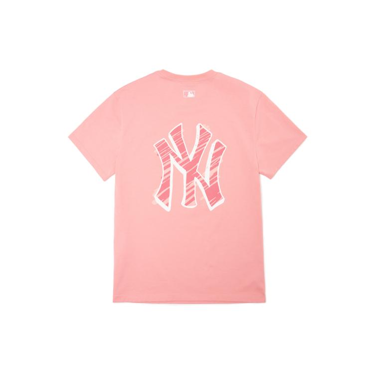 New MLB Base Logo T Shirts Unisex Coral Pink 3ATS03023-50COL