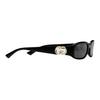 GUCCI Logo Embellishment Injection Molded Irregular Sunglasses Women's Black
