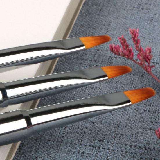 Yousheng Universal Nail Art Pen Easy Use Stainless Steel Dual Ended 2 in 1 Gel Nail Brush for Home