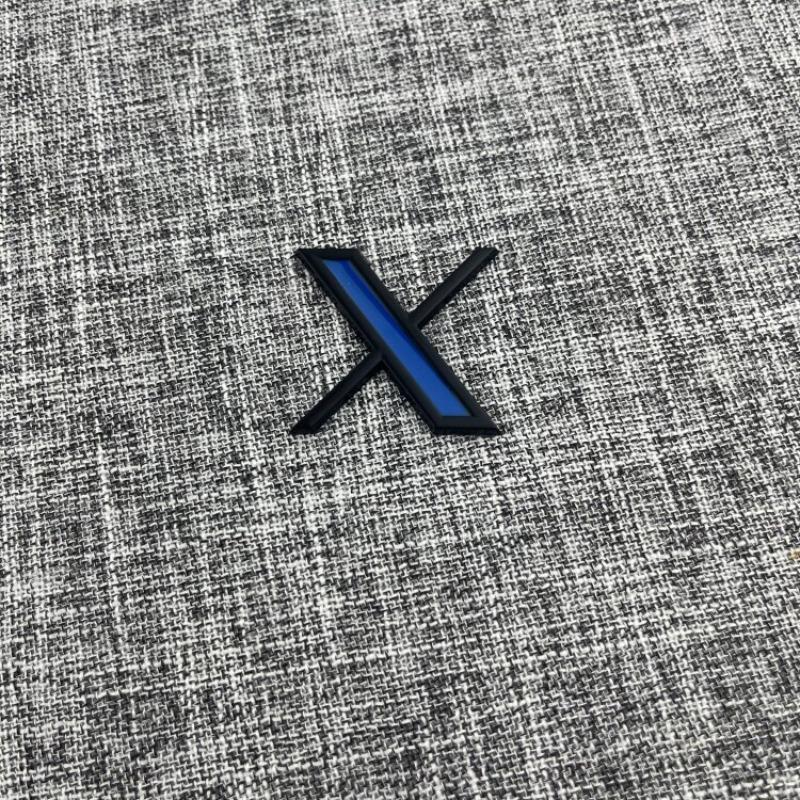 Car motorcycle electric car personalized DIY metal modification X letter labeling body side label tail label fuel tank cover labeling