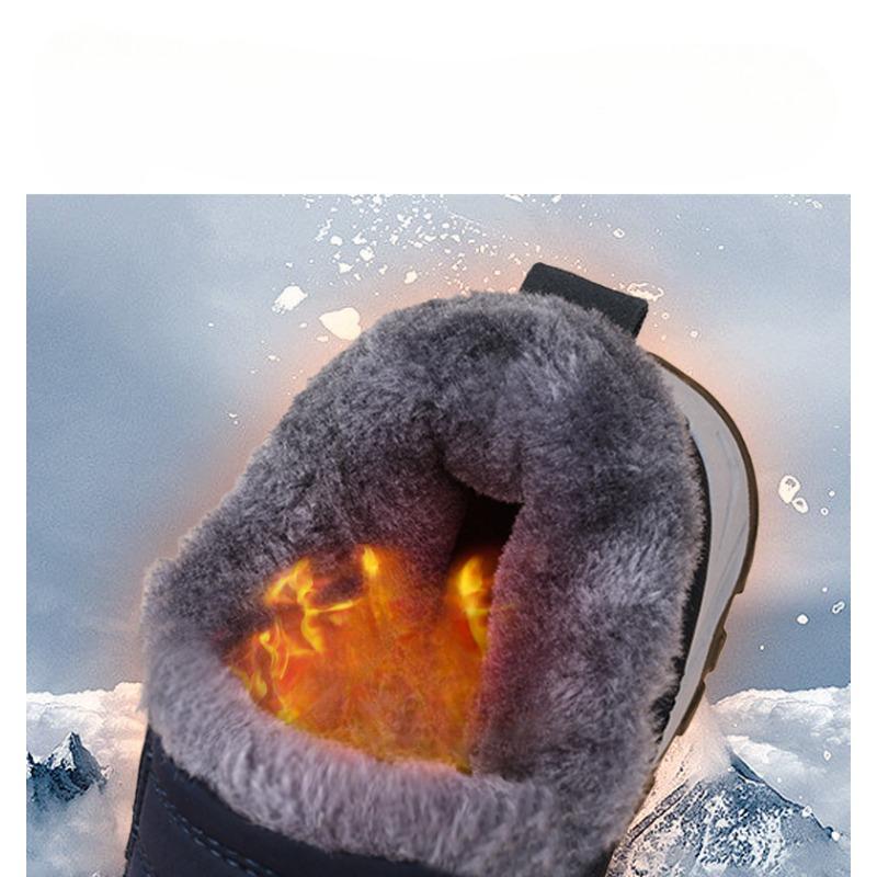 New Cotton Shoes Large-sized Cotton Boots Short Boots with Fleece Thickened and Warm Snow Boots