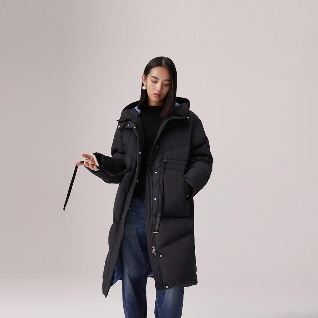 Levis Winter Warm Series Stylish Versatile Relaxed Long Down Jacket Women Outerwear 0051G-0002