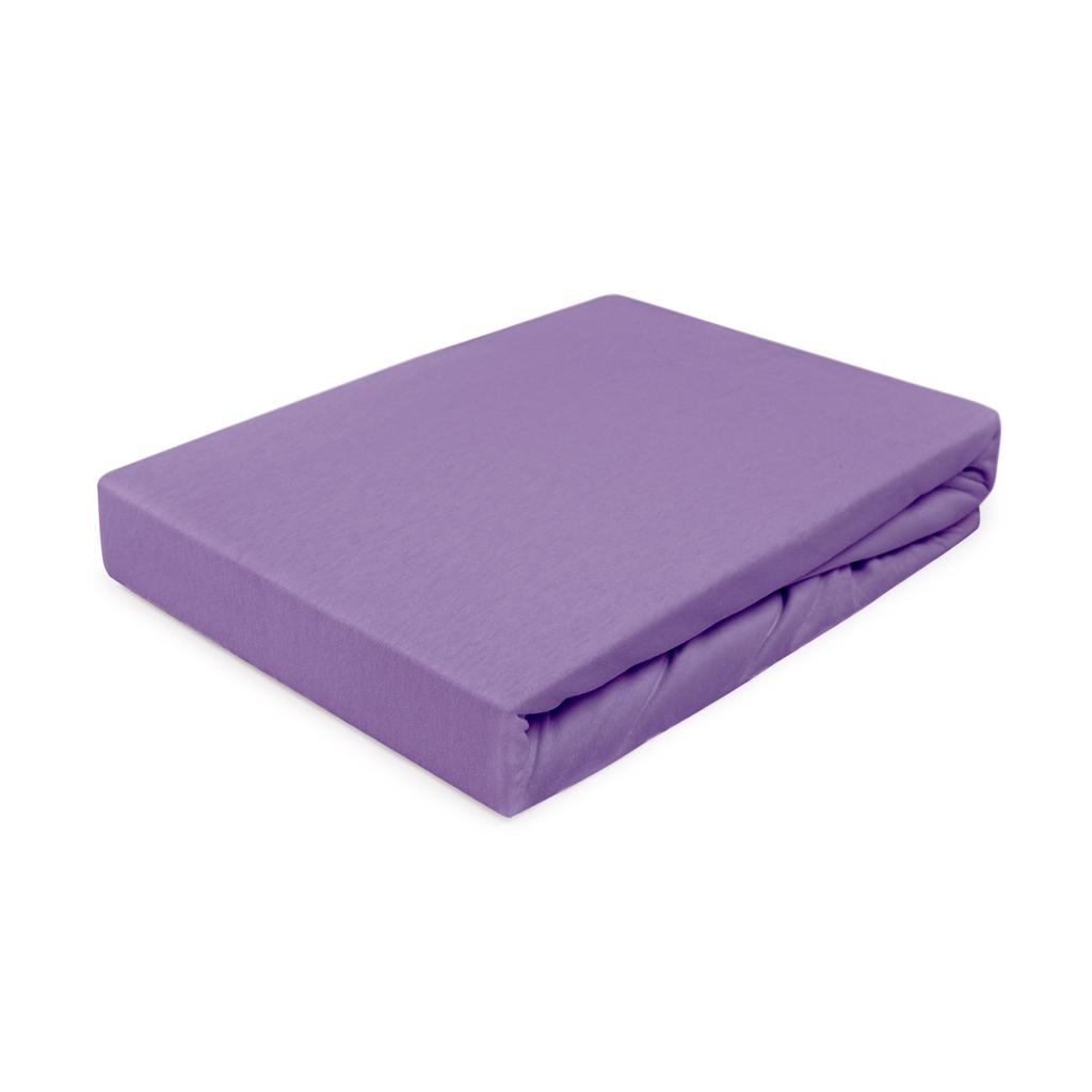 Fitted sheet 120x200 jersey 100% COTTON light purple