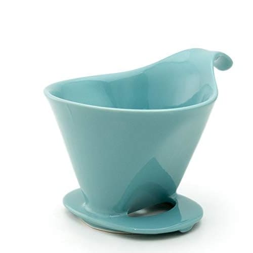 Bee House Ceramic Coffee Dripper, Large, Drip Cone Extractor, Blue