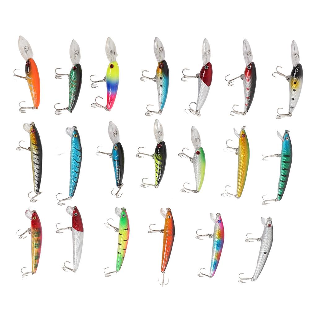 20PCS Fishing Lure Set Artificial Fishing Baits Reusable Fishing Tackle Accessories for Outdoor