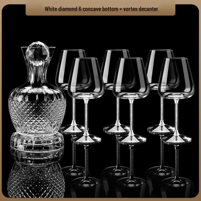 Handmade Crystal Red Wine Decanter Set One Size