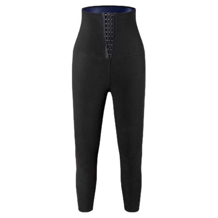 European & American Women's High-Waist Abdomen Control Yoga Pants: Adjustable Button, Hip-Lifting, Body-Shaping Fitness Leggings