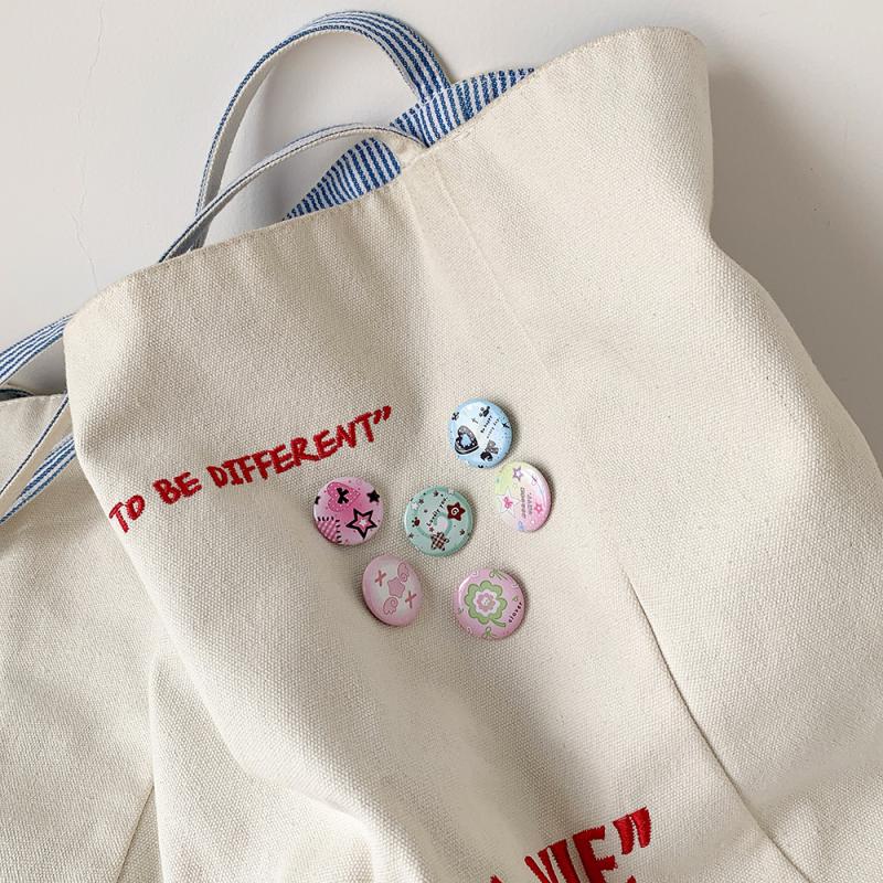 6Pcs Cute Cartoon Badge Pin, Kawaii Retro Brooch Accessories for Girls Kids Backpack Pencil Bag Decoration DIY