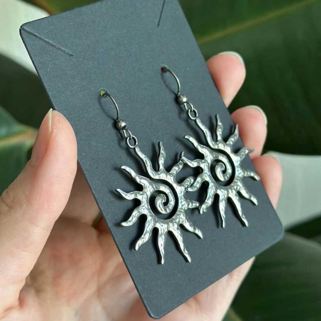 Bohemian Sun Stainless Steel Geometric Earrings For Women