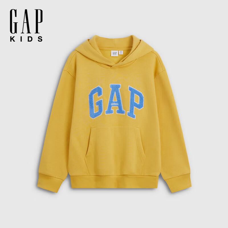 Gap Boys' Big Kids' Logo Embroidered Hooded Fleece Sweatshirt