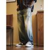 American Retro Washed Distressed Ripped Jeans for Men, Spring and Autumn Wide-Leg Loose Pants, Foreign Trade Men's Casual Long Pants