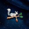 Cute Creative Women Men Exquistie Enamel Squirrel Brooch Pin Lady Drip Oil Animal Badges