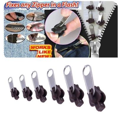 Repair Kit Universal Portable 6PCS/Set Popular Slider Teeth Zippers Fix A Zipper Sewing Tools Instant Fix High Quality 3Sizes