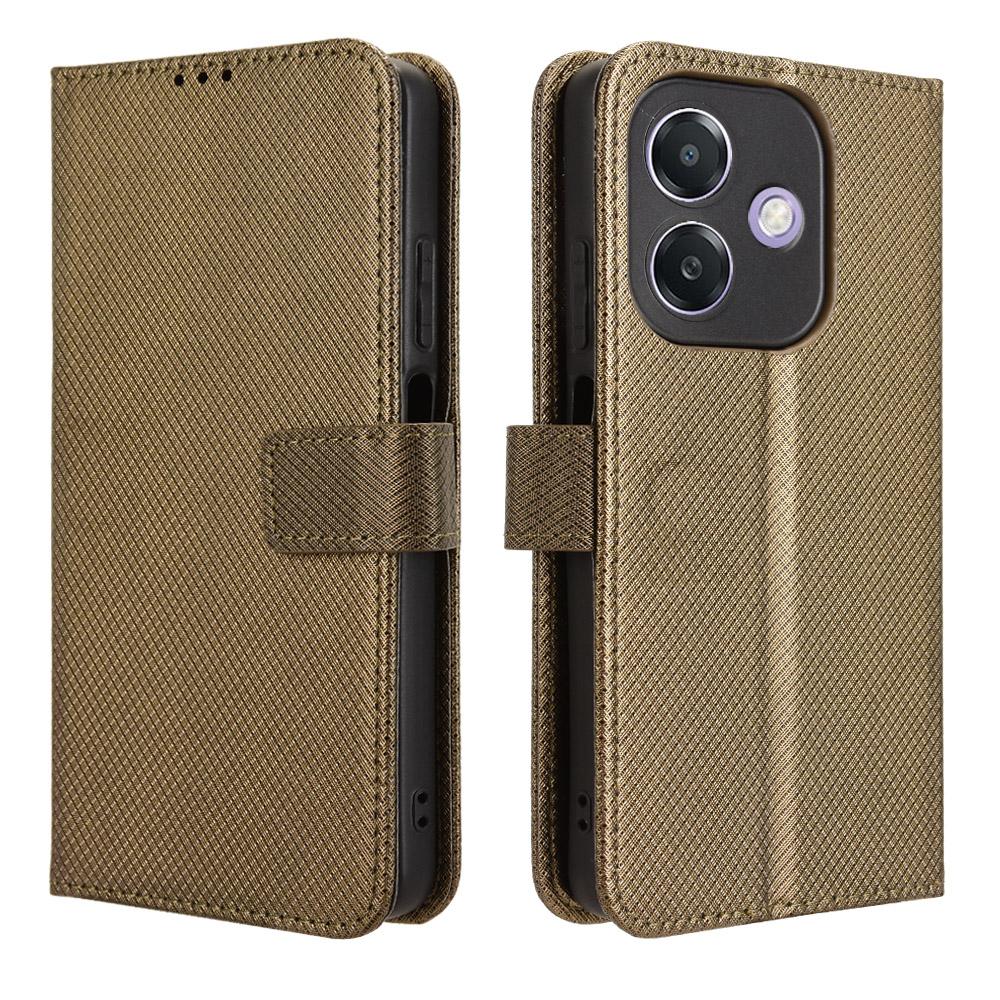 Etui dla Oppo A3 4G/A3 5G/A3x 4G/A3x 5G/A40M 4G/A40 4G/A3i 5G/A60 5G Etui Skórzane PU Tekstura Diamentowa Portfel Pokrowiec na Telefon