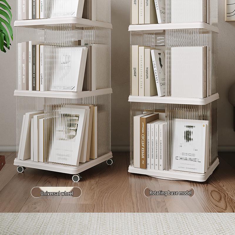 360° Rotating Children's Bookshelf - Large Capacity Multi-Layer Floor-Standing Storage for Living Room