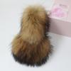 New Real Fox Fur Earmuffs For Winter Women Warm Natural Raccoon Fur Earmuffs Girls Ear Warmer Genuine Fur Scarves Plush Ear Muff