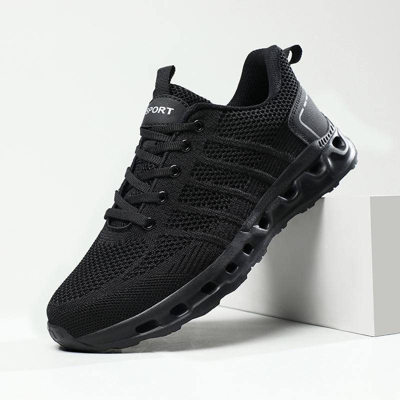 Lightweight large size casual fashion men's shoes fly-woven mesh sneakers men's outdoor running summer